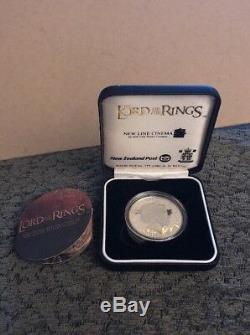 New Zealand 2003 Lord of the Rings Dollar Gold Plated Silver Coin Proof