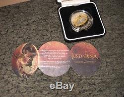 New Zealand 2003 Lord of the Rings Dollar Gold Plated Silver Coin Proof