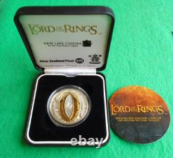 New Zealand 2003 Silver 1 Dollar Coin Lord of the Rings Ring of Power inc COA