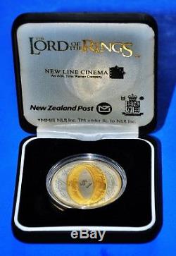 New Zealand Lord of the Rings $1 silver proof coin 2003 925 Silver with 24ct