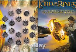 New Zealand Official The Lord of the Rings Coins Trilogy 18 X 50 Cents 2003
