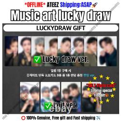 New-offline Ateez The World Ep. Finwill -music Art Lucky Draw Photo Card+gift
