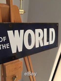 News Of The World Enamel Sign Rare Old Advertising Antique Original Collectable