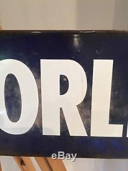 News Of The World Enamel Sign Rare Old Advertising Antique Original Collectable