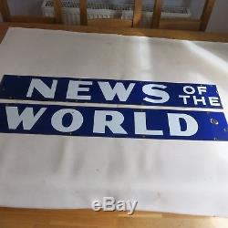 News of The World large enamel sign