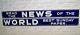 News Of The World 1940s Advertising Enamel Sign Vintage Retro Antique Industrial