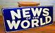 News Of The World 1940s Advertising Enamel Sign Vintage Retro Antique Industrial