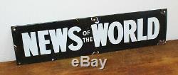 News of the World 1940s advertising enamel sign vintage retro antique industrial