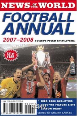 News of the World Football Annual 2007-2008 Paperback Book The Cheap Fast Free