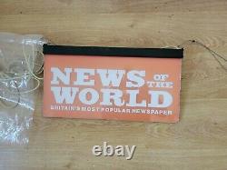 News of the world original old metal advertising sign collectable/vintage light