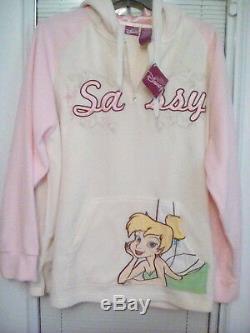 Newthe Wonderful World Of Disney Plus Sz 4x Tinkerbell Pullover Fleece Hoodi