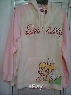 Newthe Wonderful World Of Disney Plus Sz 4x Tinkerbell Pullover Fleece Hoodi