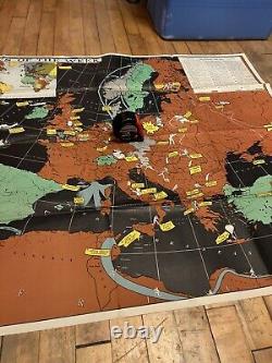 Old 1945 Original WWII WW2 World News Of The Week Vol 7 No 36 War Poster Map USA