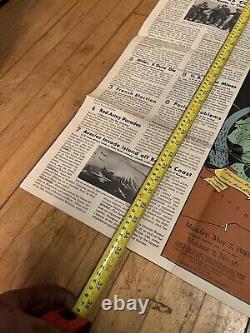 Old 1945 Original WWII WW2 World News Of The Week Vol 7 No 36 War Poster Map USA