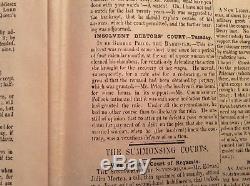 Original First Edition News Of The World Newspaper. 1843