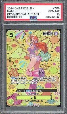 PSA 10 Nami OP08-106 Emperors of the New World SR Alt Art Japanese ONE PIECE