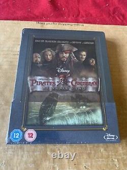 Pirates of the Caribbean At Worlds End Zavvi Blu Ray Steelbook New & Sealed