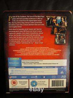 Pirates of the Caribbean UK 4 Film Set Blu-Ray Steelbook New Pearl Dead World