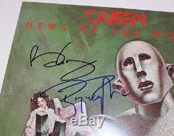 QUEEN BRIAN MAY ROGER TAYLOR SIGNED'NEWS OF THE WORLD' VINYL RECORD ALBUM WithCOA