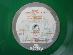 QUEEN News Of The World France 1978 Green Coloured Vinyl LP French Record Album