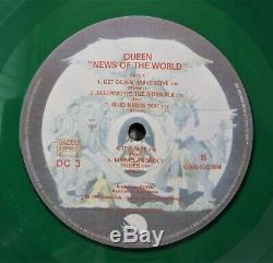 QUEEN News Of The World French 1977 Green Colour Vinyl LP Album France