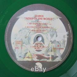 QUEEN News Of The World French 1978 Green Coloured Vinyl LP Album France