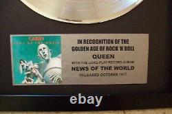 QUEEN News Of The World Platinum White Gold LP Record + Mini Album Disc