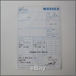 QUEEN News Of The World Signed 1977 Album Studio Session Log Autographs