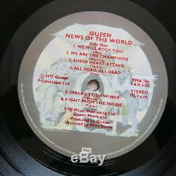 QUEEN News Of The World UK vinyl LP with inner 1/2 matrix EMI 1977 Near Mint