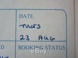 QUEEN Original Brian May Signed News Of The World 1977 Album Session Log