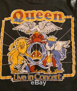 Queen 1978 vintage News of the World tour shirt VG-Fine condition