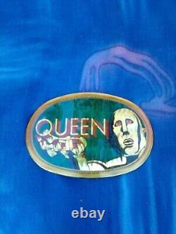 Queen Belt Buckle, News Of The World, 1977, Pacifica Mfg, Freddie, Brian, Roger, John