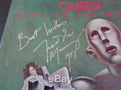 Queen, Freddie Mercury Autograph News Of The World Lp Silver Marker. Superb