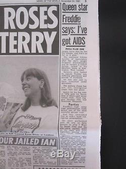 Queen Freddie Mercury It's Aids'' Uk News Of The World Newspaper 1991