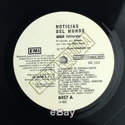 Queen News Of The World 12 Promo Vinyl Record Album (Argentina) 1977