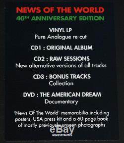 Queen News Of The World, 2017 Eu 40th Anniversary Lp + 3cd + DVD Box Set, New