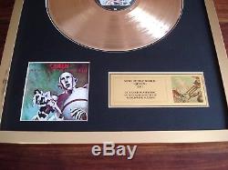 Queen News Of The World 24ct Gold Plated Disc Record Award Album