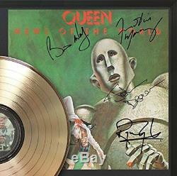 Queen News Of The World Framed Gold Lp Signature Display M4