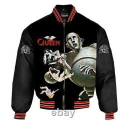 Queen News Of The World Nylon Bomber Jacket all sizes free live 2 CD