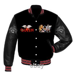 Queen News Of The World Nylon WOOL Varsity Jacket all sizes