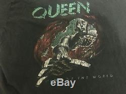 Queen News Of The World Tour The World'77 Tee Shirt Men's Medium Vintage