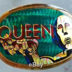 Queen News of the World Belt Buckle Pacifica MFG 1977 Green Gold