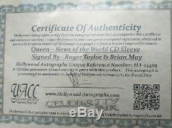 Queen Signed x2 Brian May Roger Taylor Autograph News Of The World