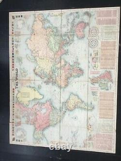 RARE Bacon's New Chart of the World Mercator's Projection