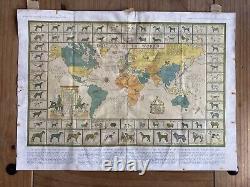 RARE Dog Map Of The World 1935 by J. L. Smith for The Illustrated London News