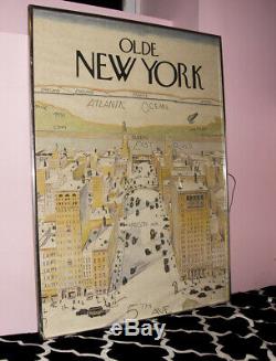 RARE Original 1976 The New Yorker cover View of the World from 5th Ave