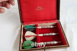 RARE vintage UNICORN Solid silver darts News of the World hallmarked 1973
