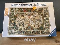 Ravensburger 5000 Piece Jigsaw Historical Map Of The World 1992 New and Sealed