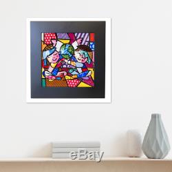 Romero Britto Limited Edition Framed Porcelain Children Of The World New