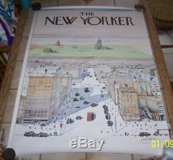 SAUL STEINBERG 1976 VIEW OF THE WORLD FROM 9TH AVENUE Poster- NEW YORK CITY